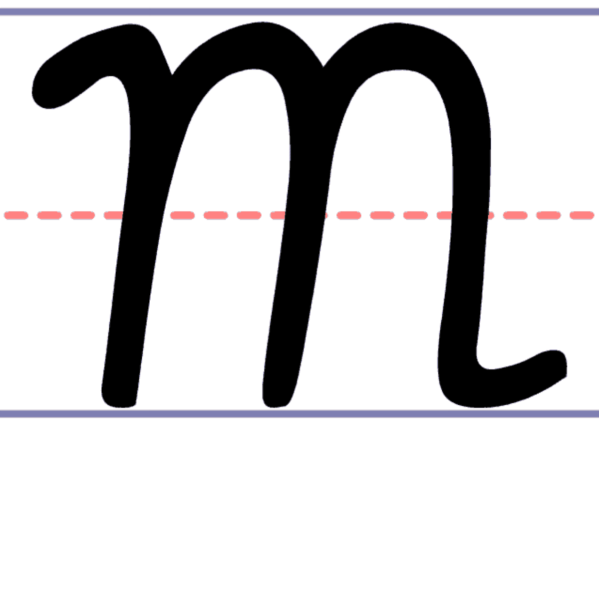 cursive uppercase m