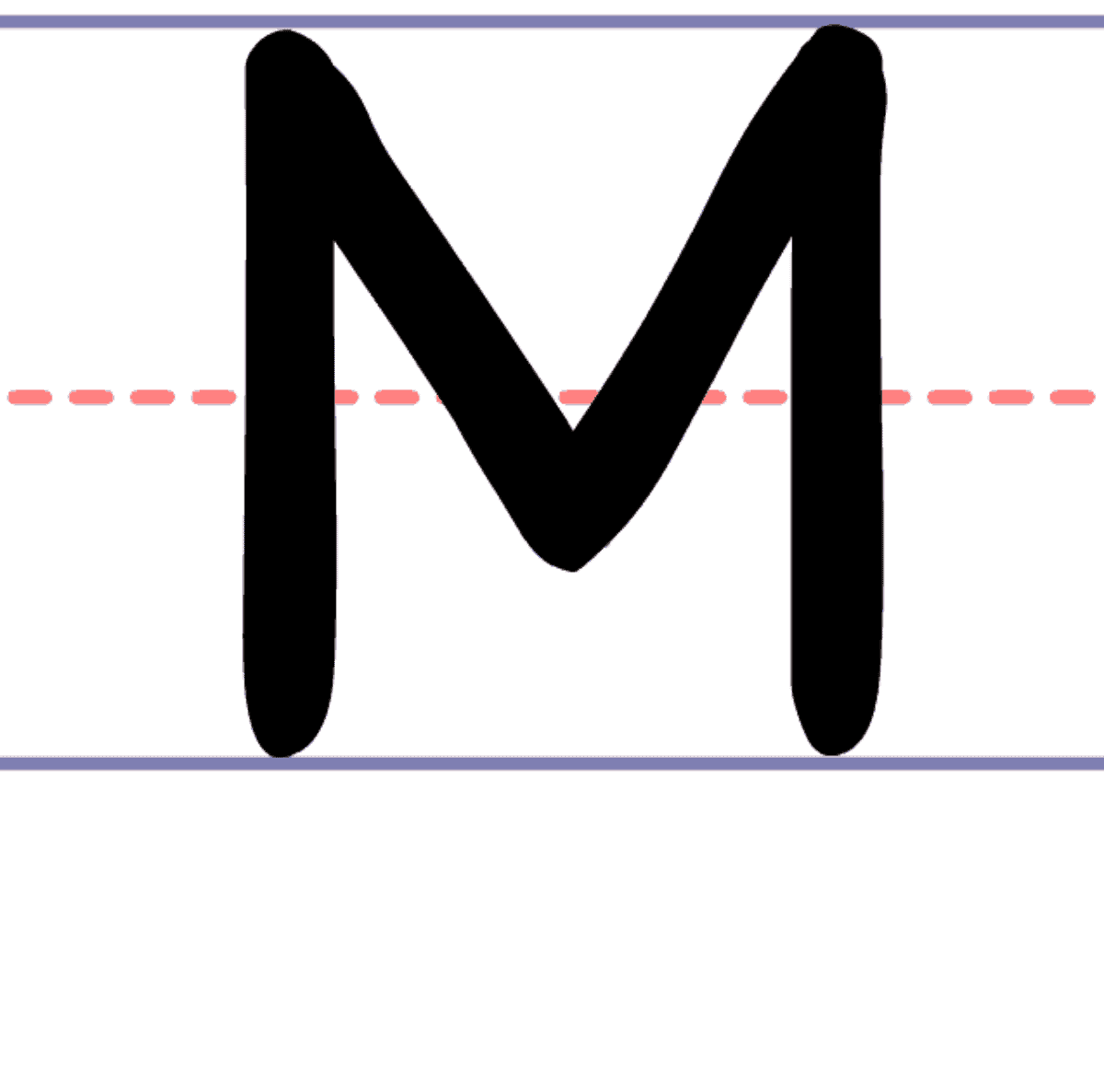 cursive uppercase m