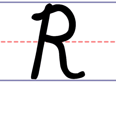 How to Write a Cursive Uppercase R