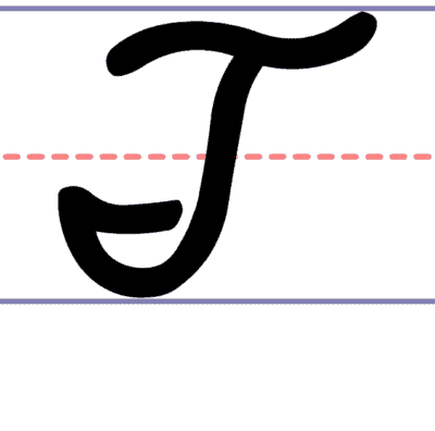 How to Write a Cursive Uppercase T